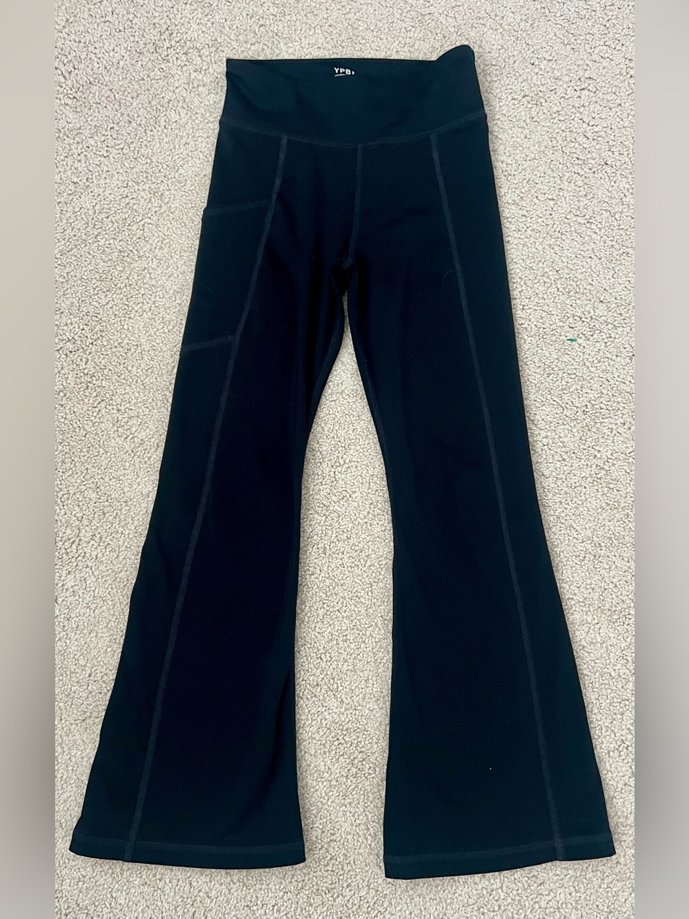 Abercrombie Kids YPB Black Flare Leggings Girls Size 7/8 Yoga Pants Stretch